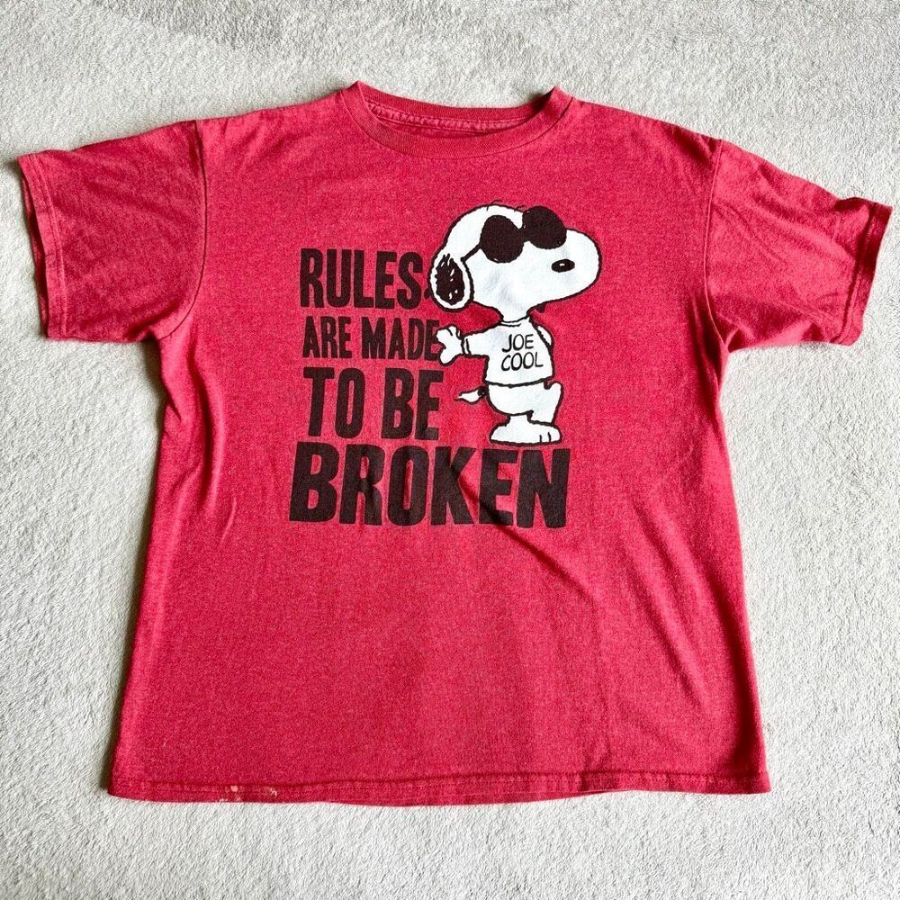 Peanuts Boys Graphic Rules Were Made To Be Broken T-Shirt